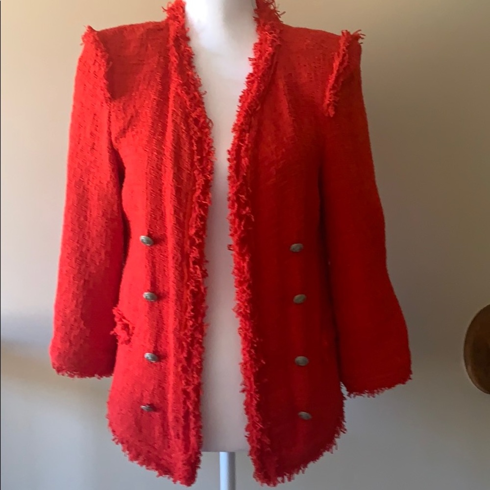 WD.NY Red Blazer 3/4 sleeve
